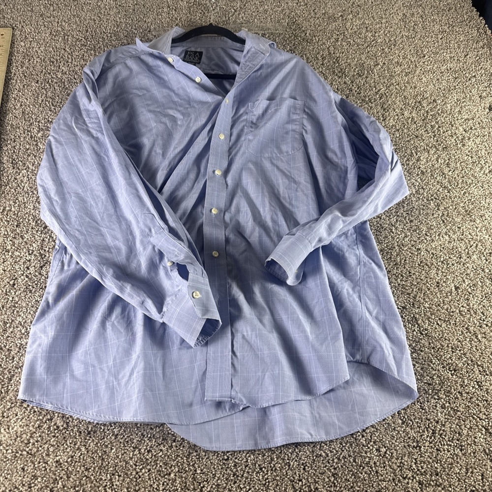 Jos A Bank Men's Dress Shirt Window Pane 16.5 -34